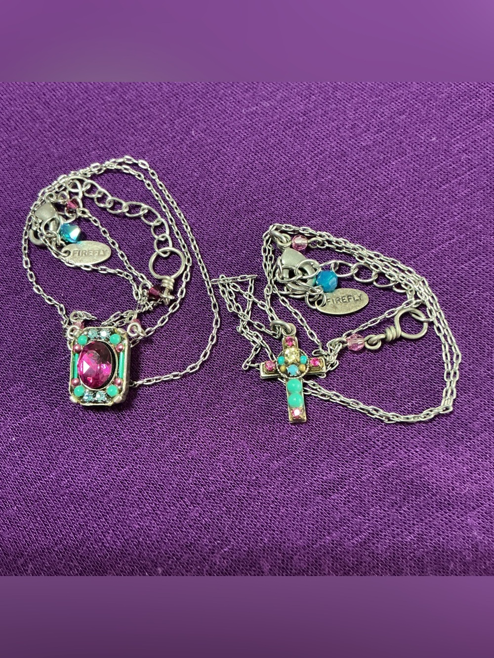 Bundle 2 FIREFLY Swarovski Necklaces